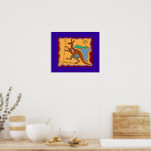 カンガルーX線アートポスター ポスター (キッチン)