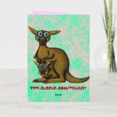 カンガロおもしろいハッピーマザーデイカード カード (裏面)