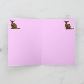 カンガロおもしろいハッピーマザーデイカード カード (内部)