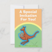 カンガロおもしろいーとコアラの漫画招待状 招待状 (裏面)