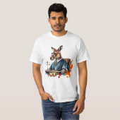 カンガロおもしろいーコートのカンガルー判事 Tシャツ (正面フル)