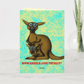 カンガロおもしろいーハッピーバースデーカード カード (裏面)