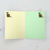 カンガロおもしろいーハッピーバースデーカード カード (内部)