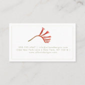 カンガロエレガントポーの花 – パーソナライズされた 名刺 (裏面)