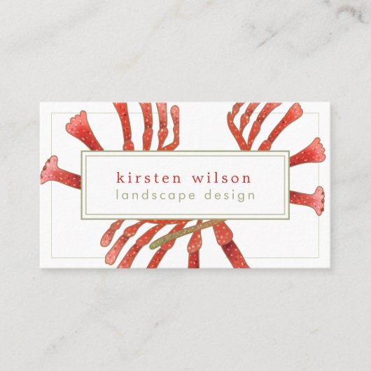 カンガロエレガントポーの花 – パーソナライズされた 名刺 (正面)