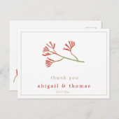 カンガロエレガントポーの花 – '結婚Thank You ポストカード (正面/裏面)