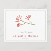 カンガロエレガントポーの花 – '結婚Thank You ポストカード (正面)