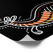 カンガロ点々のあるデザイン ポスター (角)