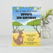 カンガロ誕生日招待状 招待状 (スタンド正面)