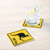 カンガロ警告標識 ペーパーコースター (インサイチュ)