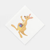 カンガロ頭が切れるー スタンダードランチョンナプキン (角)