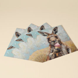 カンガロ食べ物ーのアイスクリーム 招待状