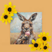 カンガロ食べ物ーのアイスクリーム 招待状