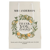 カンキ素朴ツオ感謝していレンジの植物先生m ミディアムペーパーバッグ (裏面)