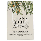 カンキ素朴ツオ感謝していレンジ先生 ミディアムペーパーバッグ (正面)