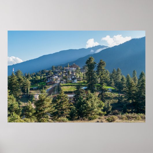 カンクテイ・ゲーマバ仏教修道院,ブータン中部 ポスター (正面)