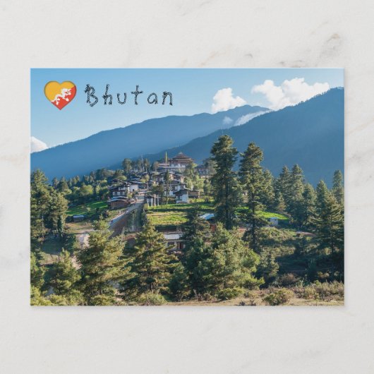 カンクテイ・ゲーマバ仏教修道院，ブータン中部 ポストカード (正面)