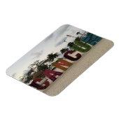 カンクンのサイン – Playa Delfines, Mexicoフォトマグネット マグネット (左側)