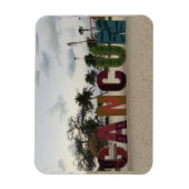 カンクンのサイン – Playa Delfines, Mexicoフォトマグネット マグネット (縦)