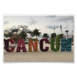 カンクンの印- Playa Delfinesのメキシコの写真のプリント フォトプリント