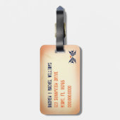 カンクンの荷物のラベル ラゲッジタグ (裏面縦)