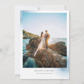 カンクンウォーターカラーデスティネーションウェディング招待状 招待状 (裏面)