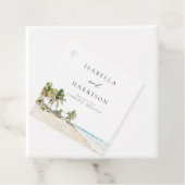 カンクンウォーターカラービーチパームツリーデスティネーション フェイバータグ (インサイチュ)