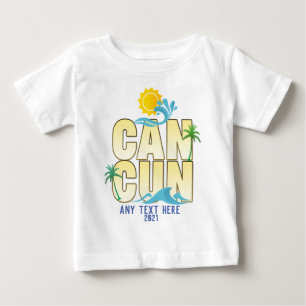 カンクンサマーバケーションビーチパームツカスタムリーズT-S ベビーTシャツ
