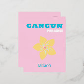 カンクントラベルアート、トラベルアート、名門私立校風のルー名門私立校風のム 箔シーズンポストカード (正面/裏面)