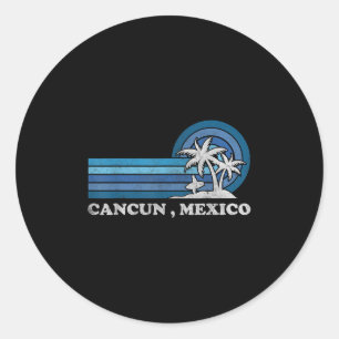 カンクンビーチメキシコファミリーサマーバケーションヴィンテージ ラウンドシール