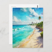 カンクンビーチメキシコ ポストカード (正面/裏面)