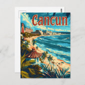 カンクンビーチ ポストカード (正面/裏面)