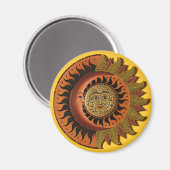 カンクンマヤの月と太陽の磁石 マグネット (正面/裏面)