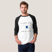 カンクンメキシコのアルファ飛び込みの旗 Tシャツ (正面フル)