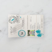 カンクンメキシコのパスポート日付を保存 案内状 (内部)