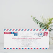 カンクンメキシコエアメール結婚式招待状 招待状 (スタンド正面)