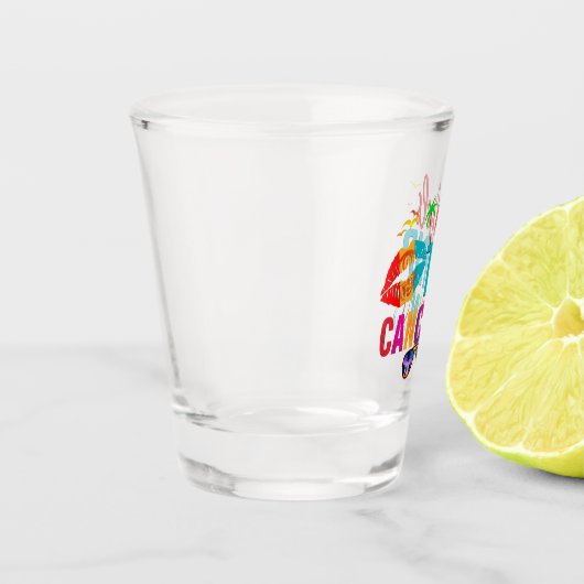 カンクンメキシコガールズトリップカラフル休暇 ショットグラス (左)
