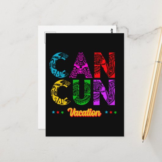 カンクンメキシコグループバケーションアドベンチャー  ポストカード (正面/裏面インサイチュ)