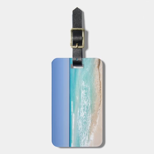 カンクンメキシコトロピカルシーウェーブビーチ ラゲッジタグ (正面縦)