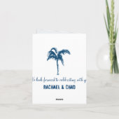 カンクンメキシコパスポート結婚式招待状 案内状 (裏面)