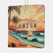 カンクンメキシコパームツリーサンセットトラベル土産 セラミックオーナメント (左)
