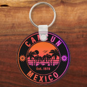 カンクンメキシコパームツリーズヴィンテージ旅行記念品 キーホルダー (裏面)