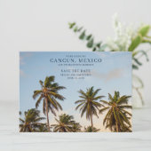 カンクンメキシコパームツリービーチ日付を保存 案内状 (スタンド正面)