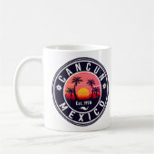 カンクンメキシコパームツリーヴィンテージトラベル土産 コーヒーマグカップ (左)