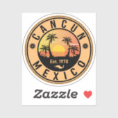 カンクンメキシコパームツリーヴィンテージトラベル土産 シール (シート)