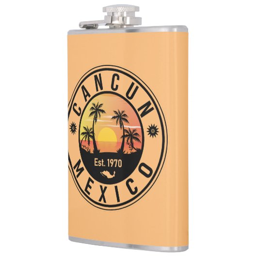 カンクンメキシコパームツリーヴィンテージトラベル土産 フラスク (左)