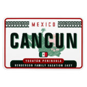カンクンメキシコパームツリーヴィンテージトラベル土産 マグネット (横)