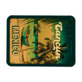 カンクンメキシコパームツリーヴィンテージトラベル土産 マグネット (横)