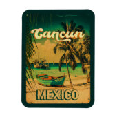 カンクンメキシコパームツリーヴィンテージトラベル土産 マグネット (縦)
