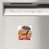 カンクンメキシコビーチシーンデザイン マグネット (インサイチュ (食洗機))